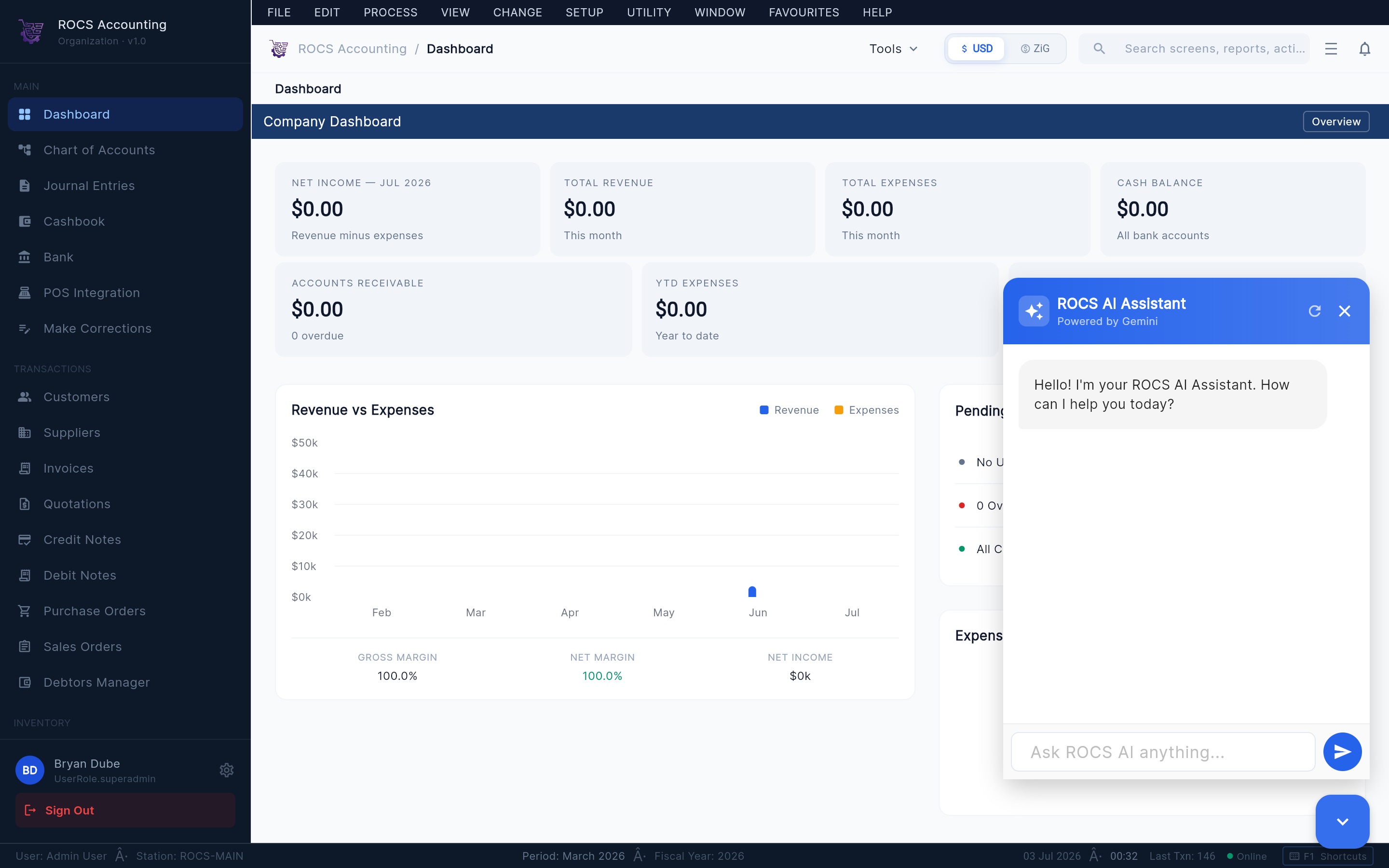 ROCS AI accounting assistant