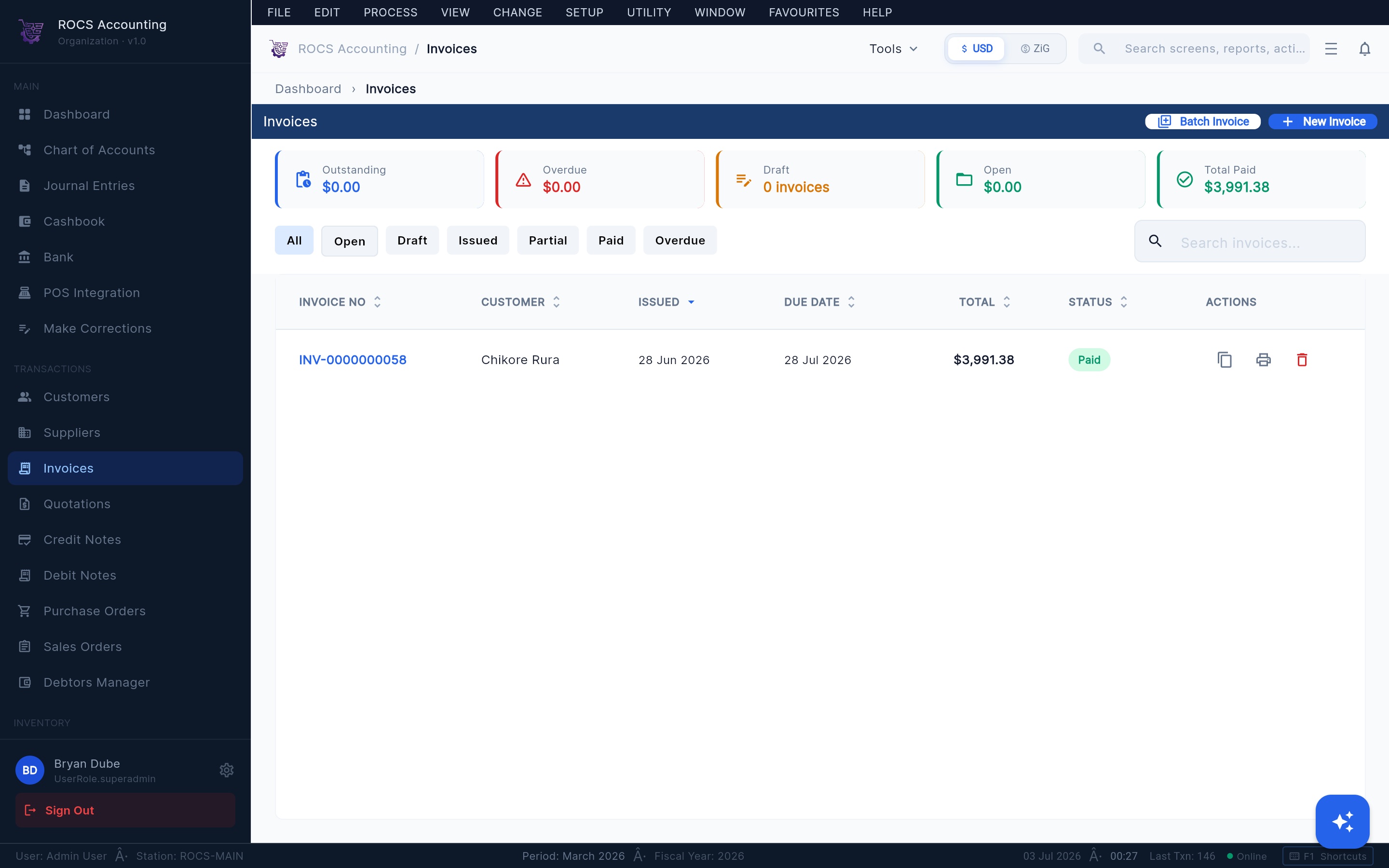 ROCS Accounting Software